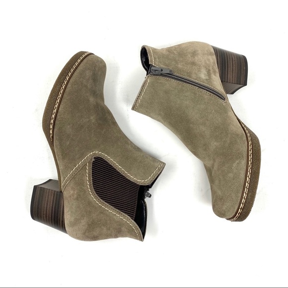 Gabor Lilia Chelsea suede beige heeled ankle boots - Picture 7 of 8